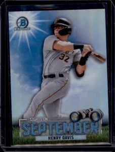 2023 Bowman Chrome Sights on September #SOS18 Henry Davis Pirates - Picture 1 of 2