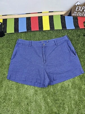 polo ralph lauren womens shorts size 14 blue 3'' inseam geometric dot print - Image 1 of 4