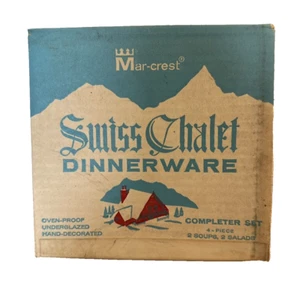 MAR-CREST Swiss Chalet MCM 4-teiliges Gedeck versiegelt OVP versiegelt - Bild 1 von 7