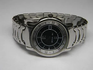 BVLGARI Solotempo Large Size ST35S Stainless Steel Black Dial - Picture 1 of 5