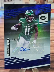 Prestige Denzel Mims 2021 automático azul Xtra Points/99 #163 Jets - Imagen 1 de 2
