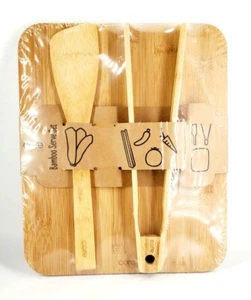 Bamboo Cutting Board & Utensils NEW - Picture 1 of 4
