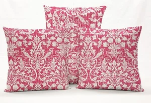 Funda de almohada/funda de almohada rosa floral damasco (muchos tamaños) - Imagen 1 de 4