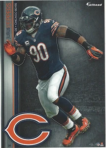 JULIUS PEPPERS FATHEAD TRADEABLES NCU TARHEELS CHICAGO BEARS STICKER 2013 #39 - Picture 1 of 12