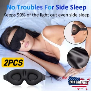 Travel Accessories 3D Sleep Mask For Men & Women Eye Mask For Sleeping Blindfold - Picture 1 of 8