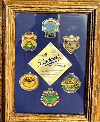 LA DODGERS 6 WORLD CHAMPION PIN SERIES LE  (UNOCAL) - Image 1 of 2