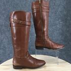 Coach Boots Womens 6 B Linette Ridding Tall Heels Side Zip Q7180 Brown Leather