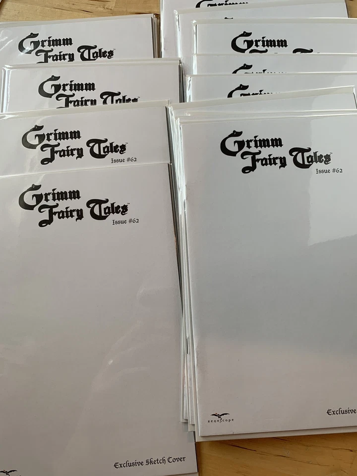 Cubierta de boceto exclusiva variante de cómic zenescopio GRIMM FAIRY TALES #62 zenescopio en blanco Foto 1 de 1