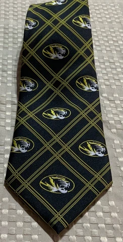 Eagles Wings Missouri University Necktie NCAA Mizzou Tigers Football men’s tie Cover