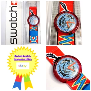 Swatch Pop Nuevo Meeooow PWK156 1992 Reloj De Pulsera Años 90 NOS. - Imagen 1 de 9