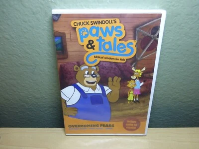 Chuck Swindoll's Paws & Tales Biblical Wisdom for Kids Overcoming Fears DVD New Foto 1 de 3
