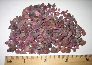HAUFEN WINZIGER NATÜRLICHER GROBER 0,1" - 0,4" RUBIN KRISTALL MINERALIEN INDIEN ~ 69,1 Gramm *2 - Bild 1 von 4