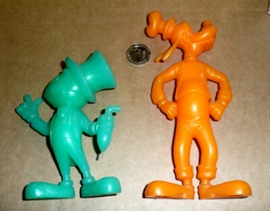 Walt Disney Goofy Fluorescent green figure & Jimmny Cricket FIGURE  Marx VINTAGE - Picture 1 of 3