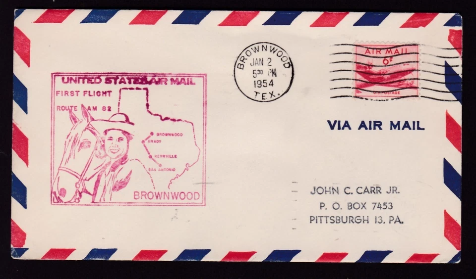 BROWNWOOD, TEXAS, (A.M.82) FIRST FLIGHT - 1954 - Image 1 of 1