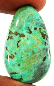 31.15 Ct Natural Green Chrysocolla Gemstone Cabochon Wire Wrap Stone - 20486 - Picture 1 of 2