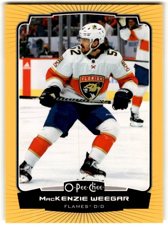 MacKenzie Weegar 2022-23 O-Pee-Chee Yellow #370 Calgary Flames - Image 1 of 2