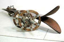ANTICO PAIO SCI STORICI LEGNO BASTONCINI BAMBU' ATTACCHI VIBRAM LUNG.195 cm '800