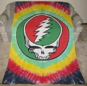 New Rasta Grateful Dead Steal Your Face SYF Logo Tapestry Wall Decor 60X90 GIFT - Picture 1 of 4