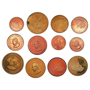 LOT 12 jetons euro NON OFFICIELS Hongrie 2003 Vatican 2007 Grande-Bretagne 2002 - Imagen 1 de 3