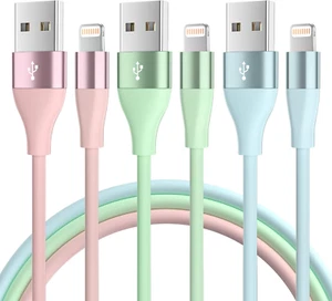 Iphone Charger [Apple Mfi Certified] 3Pack 10FT Lightning Cable Fast Charging Ip - Picture 1 of 12