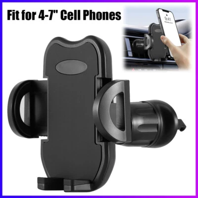 Universal Car Air Vent Phone Holder Vehicle Cell Phone Mount w/Adjustable Clip - Image 1 of 4