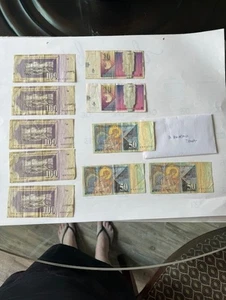 Lot of 9 North Macedonia Banknotes – 100, 50, 10 Denari – Obsolete & Circulated - Picture 1 of 1