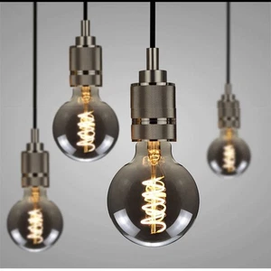 Electroplated Gray Vintage Retro Bulb Edison Lamp Vintage Decorative - Picture 1 of 17