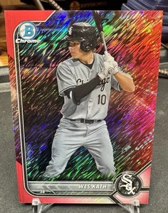 Wes Kath 2022 Bowman Chrome Prospect Red Shimmer Refractor /10 White Sox #BCP204 - Picture 1 of 2