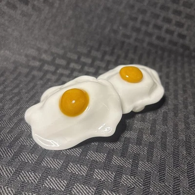 Yellow and White 5” Long Fried Eggs Glass Smoking Tobacco Pipe Hand Blown - Image 1 of 3