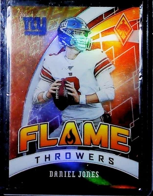 2020 Panini Phoenix Football Daniel Jones Flame Throwers Red Prizm /299 COLTS NY - Image 1 of 2