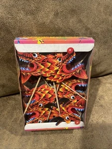 Neu im Karton Papier & Tissue Drachenstocher Zahnstocher Chinesisches Neujahr Party Schachtel mit 12  - Bild 1 von 3