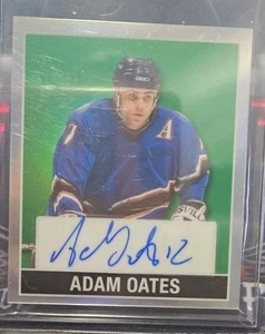 ADAM OATES 2025 Leaf Metal Legends Originals '48 MINI PRISMATIC GREEN AUTO 1/3 - Picture 1 of 2