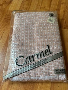 Homespun Carmel Fallani Cohn Tablecloth Pink Woven 52" x 70" NEW VTG - Picture 1 of 4