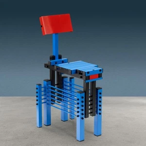Post-Modern Sculptural Chair Metal Design Anacleto Spazzapan Italy Original - Picture 1 of 1