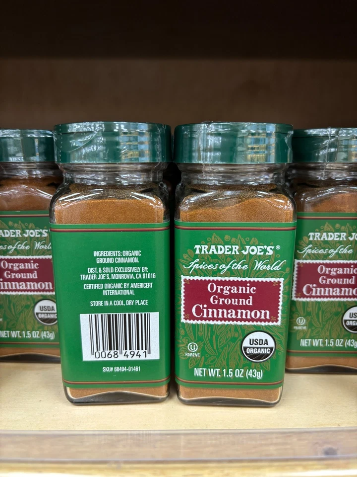 1~4PACK TRADER JOE'S ORGANIC SPICES OF THE WORLD GROUND CINNAMON 1.5 OZ 43g EACH - Image 1 of 1