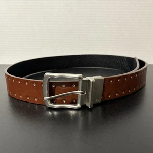 Lauren Ralph Lauren braun/schwarz Wendegürtel Leder Kunstnieten Gr. 30 Western - Bild 1 von 8