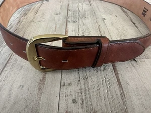 Tony Lama 0189L Brown Leather Belt Men's Size 40 Western w/ Removable Buckle USA - Picture 1 of 6