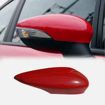 Cubierta roja del espejo retrovisor del lado derecho del pasajero para Ford Fiesta 2009-2017 Foto 1 de 4