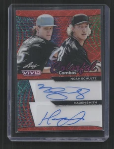 2024 Leaf Vivid #CD-22 Schultz / Smith #/1 Colorful Combos Duos Laser Red - Picture 1 of 2
