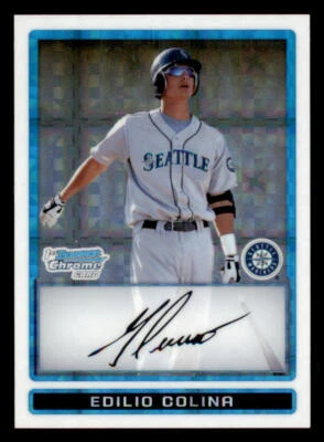 2009 Bowman Chrome Prospects X-Fractors #BCP53 Edilio Colina /299 - Image 1 of 2