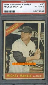 1966 Topps Venezuela #50 Mickey Mantle PSA 1 Yankees  (4298) - Picture 1 of 2