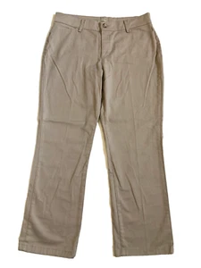 Riders by Lee Easy Care Size 14P (35x29.5) Beige Straight Stretch Pants Women's - Picture 1 of 8