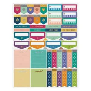 Pegatinas funcionales Erin Condren 2019 LifePlanner plata oro sólidos cobre 50+ - Imagen 1 de 1