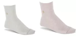 Calcetines Birkenstock 2PR Algodón Bling Ajour Gris y Rubor Rosa Metálico Talla 8-10 - Imagen 1 de 4