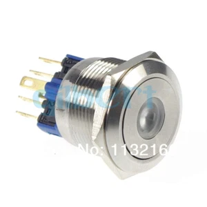 22mm Stainless Steel Dot Multicolor Spring/Latch Pushbutton Switch For Auto - Picture 1 of 3