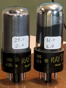 6V6GT Raytheon Matched Pair MaxiMatcher2 tested - Picture 1 of 1