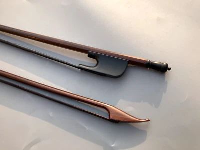 Nuevo Arco de violín 4/4 tamaño completo arco barroco madera de Brasil arco natural pelo Foto 1 de 4