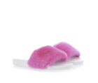 moncler jeanne pink mink fur sandals size 35