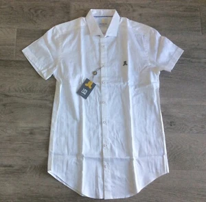 MENS LIFE AND LIMB DRESSY SHORT SLEEVE SMART SHIRT IN WHITE SIZE M - Picture 1 of 1