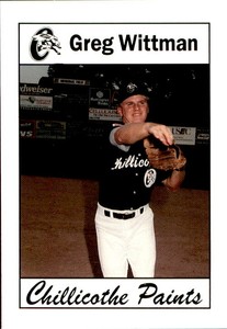 1994 Chillicothe Paints Team Issue #23 Greg Wittman Bethlehem Pennsylvania Card